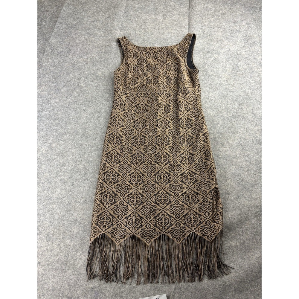 Heart Soul Women's M Dress Cocktail Flapper Evening Dress Black/Gold Lace Classy
